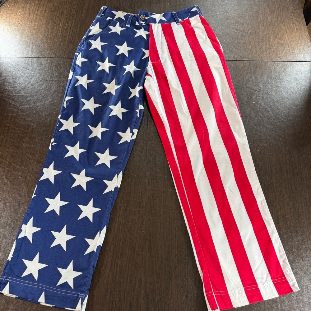 Loudmouth Fairway Birdie Pant Stars and Stripes - Golf Sz 28